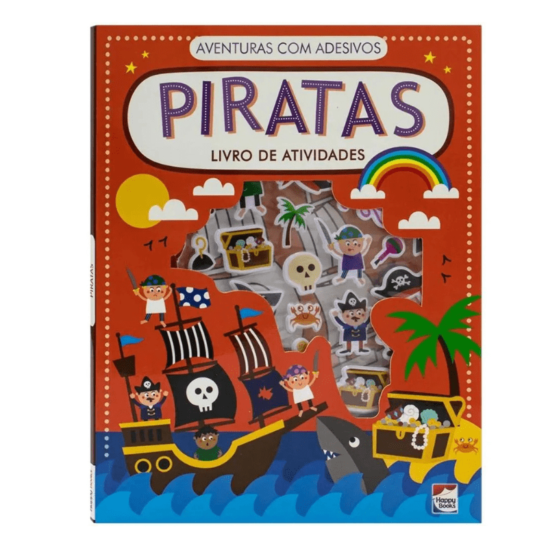 Livro de Atividades com Adesivos: Piratas