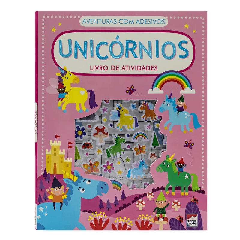 Livro de Atividades com Adesivos: Unicórnios