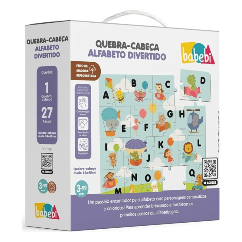 Quebra-Cabeça Alfabeto Divertido