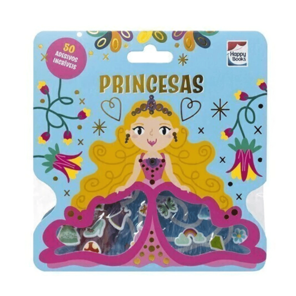 Livro com Adesivos Fofinhos Princesas